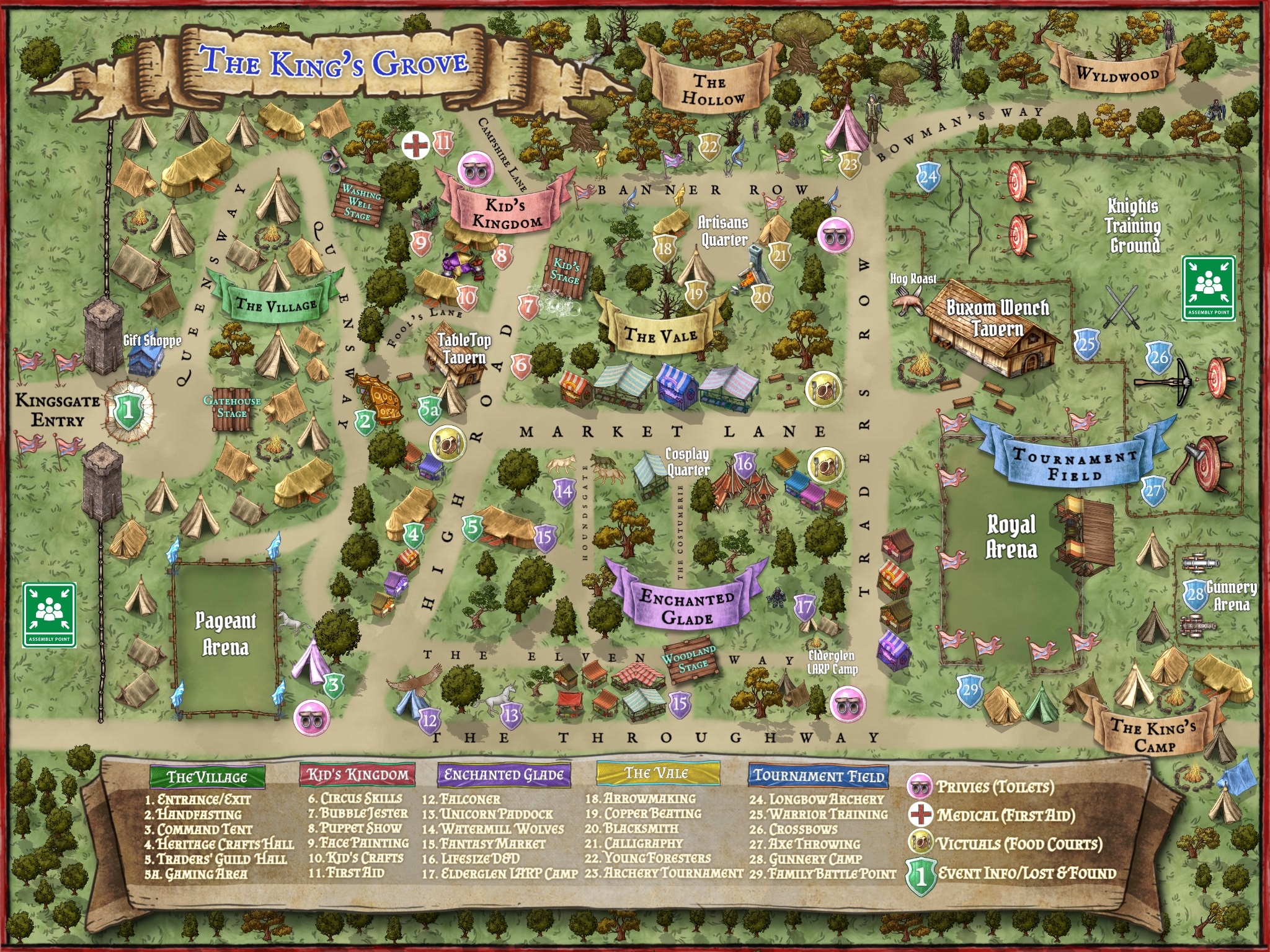 EMF - King's Grove Festival Map